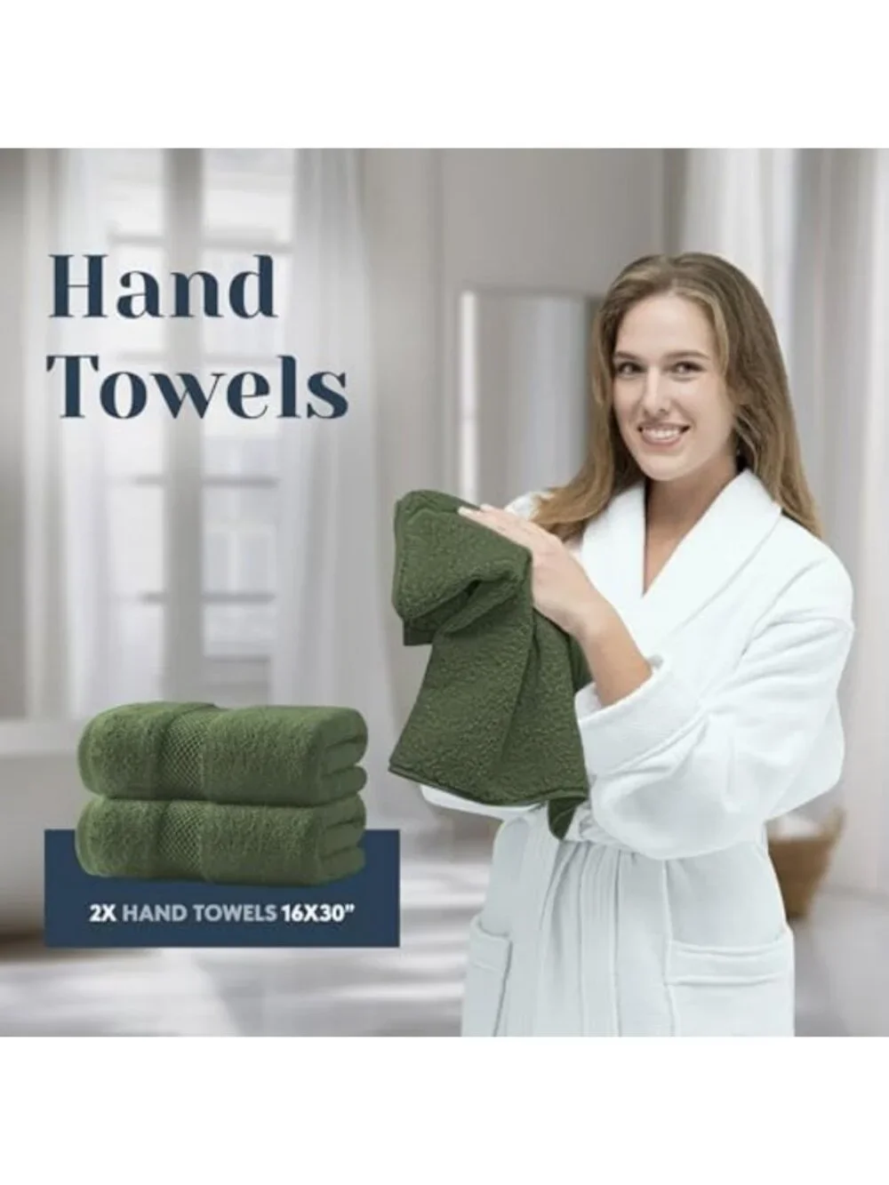 Luxury 8-Piece White Bath Towel Set - 100% Turkish Cotton, Highly Absorbent